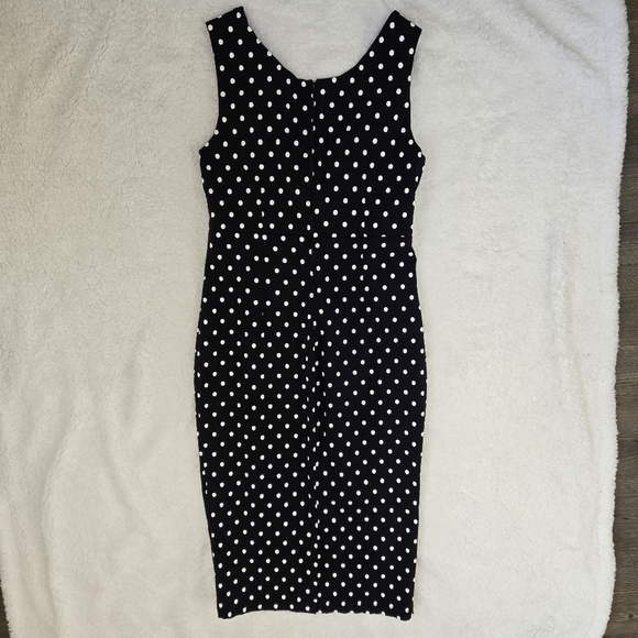 Steady Polka Dot Diva Wiggle Dress Black & White 3X - Picture 3 of 6